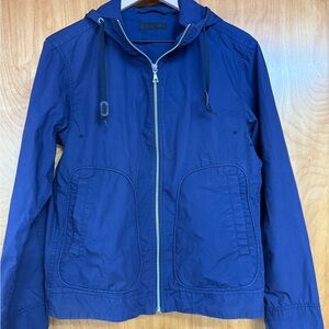 Mens Uniqlo Blue Hooded Jacket